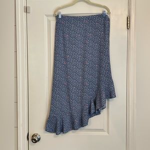 J. Crew Long side slit ruffled skirt